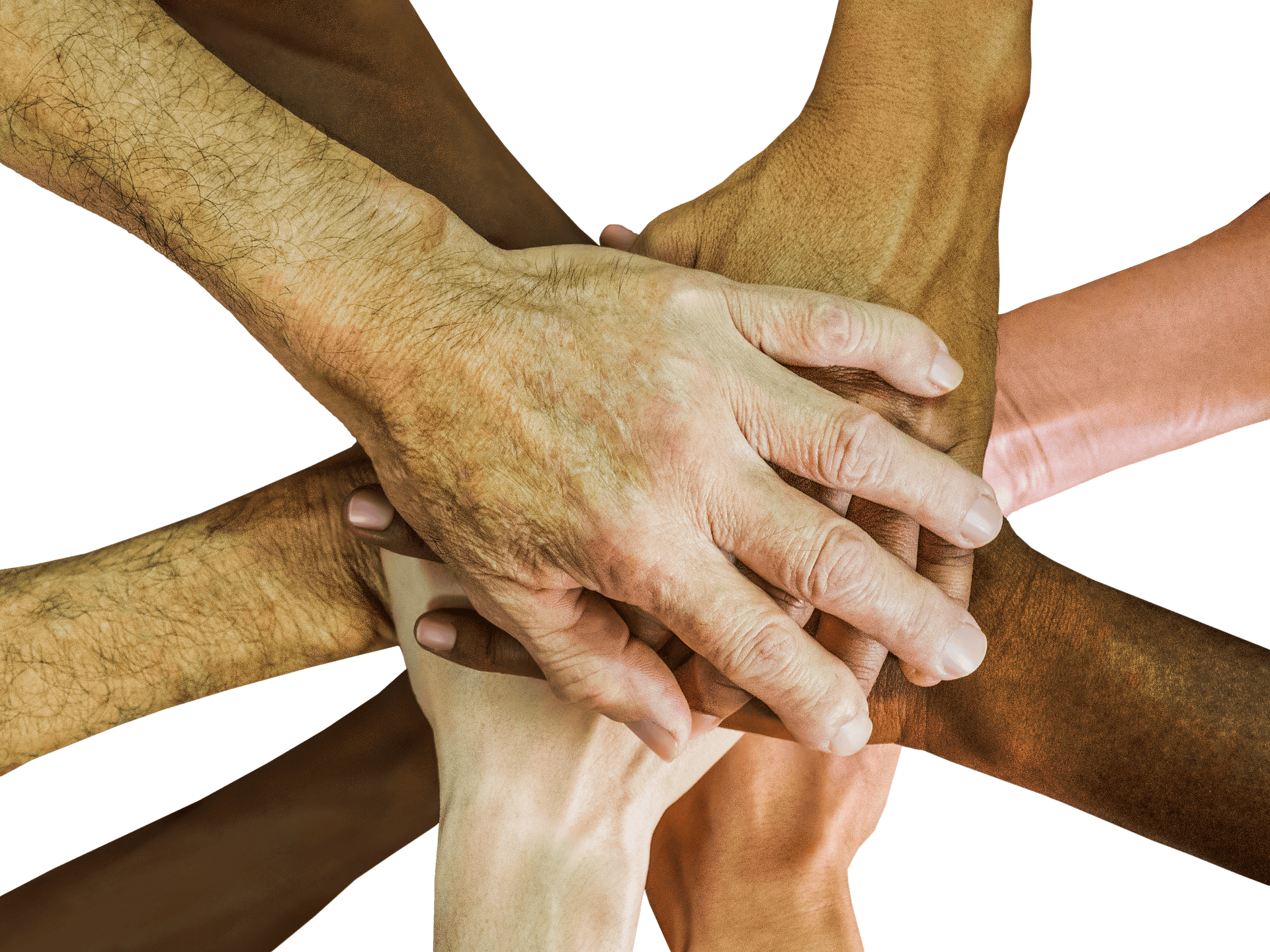 hands in a circle - men's recovery program NJ concept